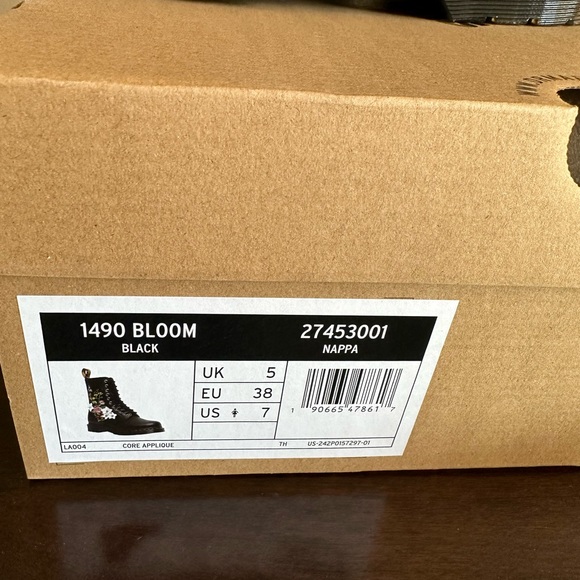 DR. MARTENS 1490 FLORAL BLOOM LEATHER MID-CALF BOOTS - Picture 11 of 13